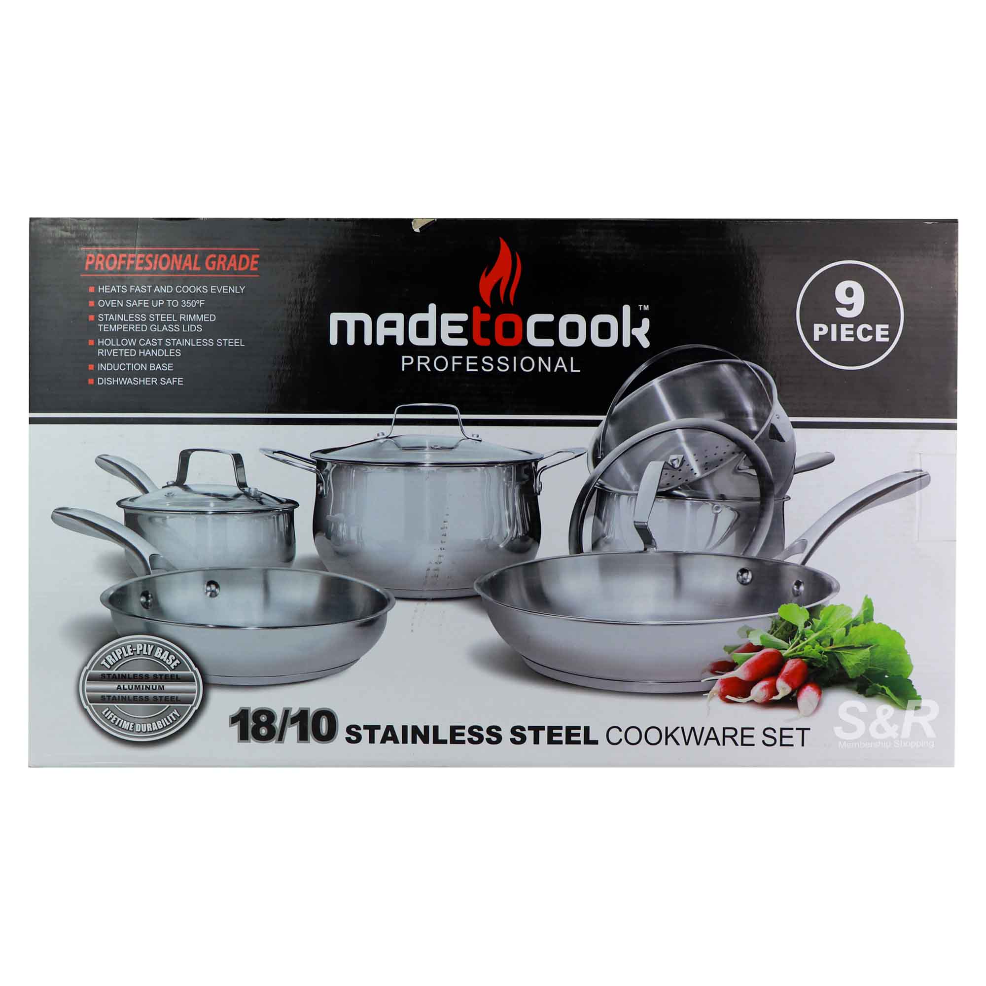 Made To Cook Professional Stainless Steel Cookware 1 set Made To Cook Professional Stainless Steel Cookware 1 set
